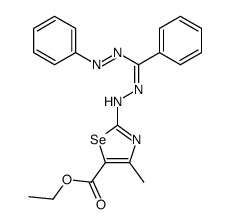 2-(3,5-diphenyl-formazan-1-yl)-4-methyl-selenazole-5-carboxylic acid ethyl ester Structure