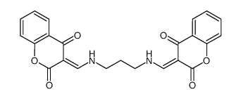 N,N'-Bis-<(2,4-dioxochroman-3-yliden)-methylen>-1,3-diaminopropan Structure