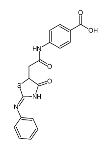 4-[[(2-ANILINO-4-OXO-4,5-DIHYDRO-1,3-THIAZOL-5-YL)ACETYL]AMINO]BENZOIC ACID图片