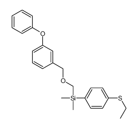 (4-ethylsulfanylphenyl)-dimethyl-[(3-phenoxyphenyl)methoxymethyl]silane结构式