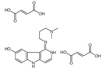 (Z)-but-2-enedioic acid,1-[3-(dimethylamino)propylamino]-5H-pyrido[4,3-b]indol-8-ol结构式