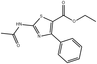 2-(乙酰基氨基)-4-苯基噻唑-5-甲酸乙酯结构式