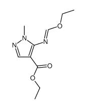 5 -[(ethoxymethylene)amino]-1-methyl-1H- pyrazole-4-carboxylic acid, ethyl ester Structure