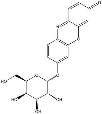 7-(ALPHA-D-吡喃半乳糖基氧基)-3H-吩恶嗪-3-酮结构式