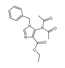 ethyl 5-diacetylamino-1-benzylimidazole-4-carboxylate Structure