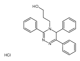 4-(3-hydroxypropyl)-3,5,6-triphenyl-4,5-dihydro-1,2,4-triazinium chloride Structure