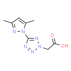 [5-(3,5-Dimethyl-1H-pyrazol-1-yl)-2H-tetrazol-2-yl]acetic acid结构式