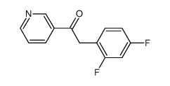 2-(2,4-二氟苯基)-1-(吡啶-3-基)乙酮结构式