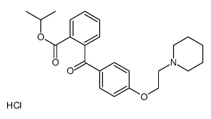 propan-2-yl 2-[4-(2-piperidin-1-ylethoxy)benzoyl]benzoate,hydrochloride Structure