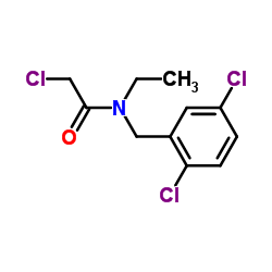 2-Chloro-N-(2,5-dichlorobenzyl)-N-ethylacetamide结构式