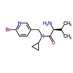 N-[(6-Bromo-3-pyridinyl)methyl]-N-cyclopropyl-L-valinamide Structure