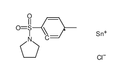 chloro-dimethyl-(5-methyl-2-pyrrolidin-1-ylsulfonylphenyl)stannane结构式