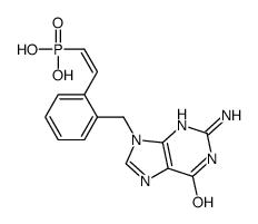 [(E)-2-[2-[(2-amino-6-oxo-3H-purin-9-yl)methyl]phenyl]ethenyl]phosphonic acid结构式