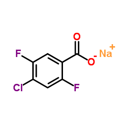 Sodium 4-chloro-2,5-difluorobenzoate结构式