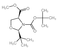 4-Methyl 2-Tert-Butyloxazolidine-3,4-Dicarboxylate Structure