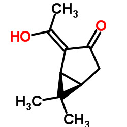 Bicyclo[3.1.0]hexan-3-one, 2-(1-hydroxyethylidene)-6,6-dimethyl-, (1S,5R)-结构式