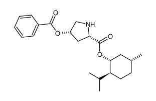 (1R,2S,5R)-2-isopropyl-5-methylcyclohexyl (2S,4S)-4-(benzoyloxy)pyrrolidine-2-carboxylate结构式
