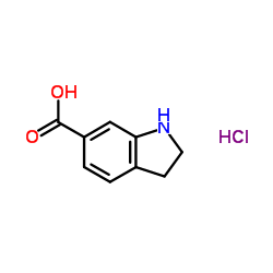 吲哚啉-6-羧酸盐酸盐结构式