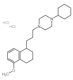 1-环己基-4-[3-(1,2,3,4-四氢-5-甲氧基-1-萘)丙基]-吡嗪结构式