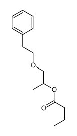 1-(2-phenylethoxy)propan-2-yl butanoate结构式