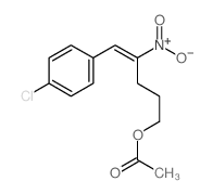 [5-(4-chlorophenyl)-4-nitro-pent-4-enyl] acetate Structure