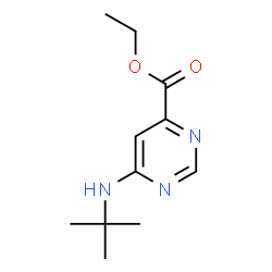 Ethyl 6-(tert-butylamino)pyrimidine-4-carboxylate structure