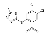 2-(4,5-dichloro-2-nitrophenyl)sulfanyl-5-methyl-1,3,4-thiadiazole结构式