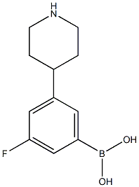 3-Fluoro-5-(piperidin-4-yl)phenylboronic acid图片