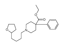 ethyl 1-[4-(oxolan-2-yl)butyl]-4-phenylpiperidine-4-carboxylate结构式