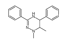 1,6-dimethyl-3,5-diphenyl-1,4,5,6-tetrahydro-[1,2,4]triazine结构式