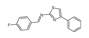 2-[(p-Fluorobenzylidene)amino]-4-phenylthiazole结构式