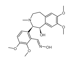 6-((1R,2R)-1-hydroxy-7,8-dimethoxy-3-methyl-2,3,4,5-tetrahydro-1H-benzo[d]azepin-2-yl)-2,3-dimethoxybenzaldehyde oxime结构式