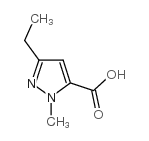 3-乙基-1-甲基-1H-吡唑-5-羧酸结构式