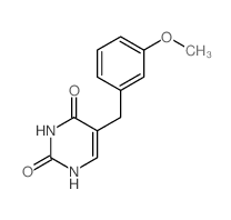 2,4(1H,3H)-Pyrimidinedione,5-[(3-methoxyphenyl)methyl]-结构式