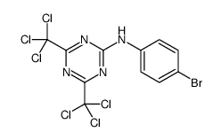 N-(4-bromophenyl)-4,6-bis(trichloromethyl)-1,3,5-triazin-2-amine结构式