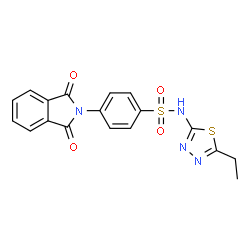 4-(1,3-dioxoisoindolin-2-yl)-N-(5-ethyl-1,3,4-thiadiazol-2-yl)benzenesulfonamide Structure