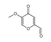 5-methoxy-4H-pyran-4-one-2-carboxaldehyde Structure