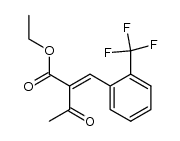 ethyl 3-oxo-2-[[2-(trifluoromethyl)phenyl]methylene]butanoate结构式