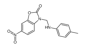 3-[(4-methylanilino)methyl]-6-nitro-1,3-benzoxazol-2-one Structure