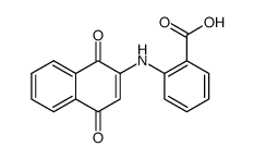 2-(1,4-dioxo-1,4-dihydronaphthalen-2-yl-amino)benzoic acid结构式