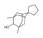 (1r,3r,5r,7r)-5,7-dimethyl-1,3-diazaspiro[adamantane-2,1'-cyclopentan]-6-ol结构式