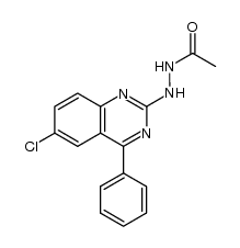 acetic acid N-(6-chloro-4-phenyl-quinazolin-2-yl)-hydrazide Structure