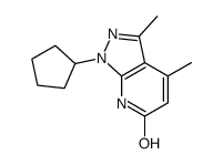 6H-Pyrazolo[3,4-b]pyridin-6-one,1-cyclopentyl-1,7-dihydro-3,4-dimethyl-(9CI) picture