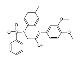 2-[N-(benzenesulfonyl)-4-methylanilino]-N-(3,4-dimethoxyphenyl)acetamide结构式