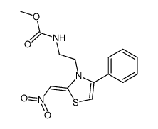 [2-(2-nitromethylene-4-phenyl-thiazol-3-yl)-ethyl]-carbamic acid methyl ester结构式