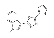 1H-Indole,1-methyl-3-[5-(2-thienyl)-1,3,4-oxadiazol-2-yl]-(9CI) structure