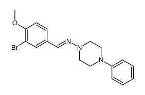 (E)-1-(3-bromo-4-methoxyphenyl)-N-(4-phenylpiperazin-1-yl)methanimine Structure