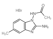 N-(2-amino-5-methyl-benzoimidazol-1-yl)acetamide结构式