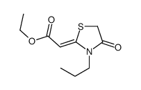 ethyl 2-(4-oxo-3-propyl-1,3-thiazolidin-2-ylidene)acetate结构式