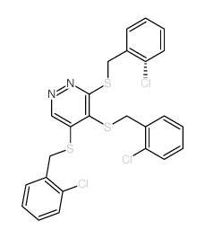 3,4,5-tris[(2-chlorophenyl)methylsulfanyl]pyridazine picture